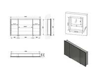 SAPHO INTEGRA zápustná galerka s LED osvětlením, 125x70cm (5)