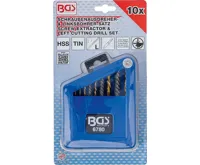 BGS Sada pro povolení poškozených šroubů a levotočivých vrtáků, HSS, s titanovým povrchem, (5)