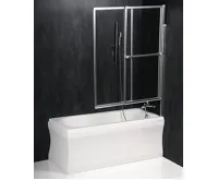 POLYSAN OLBIA vanová zástěna s pneumatickým zdvihem, š. 1230mm, stříbrná, čiré sklo (3)