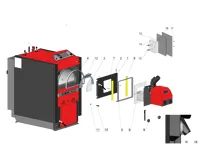 Atmos Sada pro zabudování hořáku na pelety do vrchních dvířek A45, s pravým otvíráním