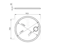 SAPHO FLOAT kulaté zrcadlo s LED podsvícením ø 90cm, kosm.zrcátko, senzor, 3500-6500K, bílá (5)