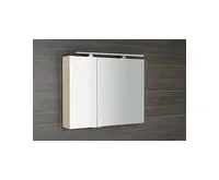 SAPHO MIRRÓ galerka s LED osvětlením, 90x70x16cm, jilm bardini (1)