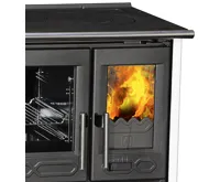 PLAMEN Sporák na tuhá paliva 850 GLAS - L bílý (3)