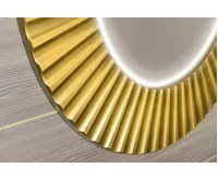 SAPHO PRIDE STRIP kulaté zrcadlo s LED osvětlením v rámu ø 75cm, zlato (2)