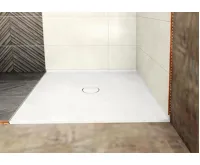 POLYSAN MIRAI sprchová vanička z litého mramoru, čtverec 90x90x1,8cm, bílá (3)