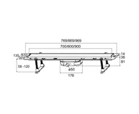 Odtokový sprchový žlab, vč. nerez. roštu 70x6,5 cm (1)