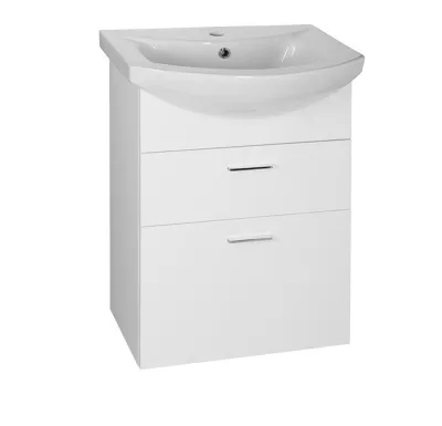 AQUALINE ZOJA umyvadlová skříňka zásuvková 50,8x74x29,9cm, bílá