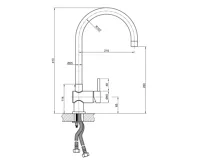 SAPHO PE stojánková dřezová baterie, nerez mat (2)