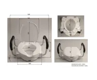 RIDDER HANDICAP WC sedátko zvýšené 10cm, s madly, bílá (9)