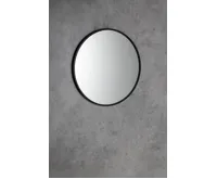 SAPHO NOTION SLIM kulaté zrcadlo v rámu ø 40cm, černá mat (5)