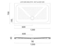 GSI Keramická sprchová vanička, obdélník 120x70x4cm, bílá ExtraGlaze (2)
