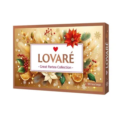 Kolekce čajů Lovaré Great Partea hnědá (90 sáčků)
