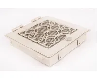 HS Flamingo Krbová mřížka STYLOVÁ 21x21 cm, bílá - antik s žaluzií