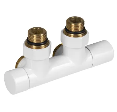 AQUALINE R-START připojovací sada ventilů pro středové připojení, bílá