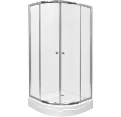 PROFI-RICH sprchový kout  čtvrtkruh  80x80x185 cm - chrom - sklo - čiré