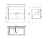 AQUALINE ALTAIR umyvadlová skříňka 86,5x60x45cm, černá mat (7)