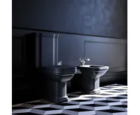 KERASAN WALDORF WC kombi mísa 40x68cm, spodní/zadní odpad, černá mat (3)