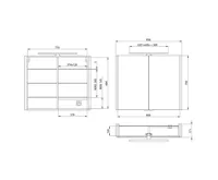 SAPHO LUCIE galerka s LED osvětlením, 86x70x17cm, bílá (7)
