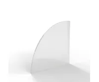 Sklo pod kamna - FLAMINGO Výseč 1000x1000 mm, fazeta / 6 mm (1)