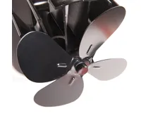 HS Flamingo Ventilátor na kouřovod FLAMINGO čtyřlopatkový magnetický, černý (2)