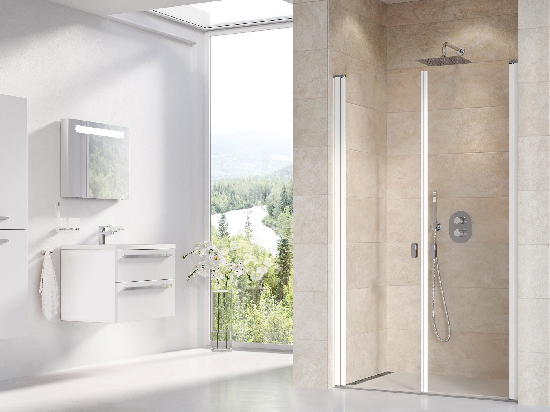 Ravak sprchové dveře csdl2-110 bílá+transparent