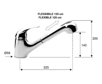 SAPHO SALY stojánková dřezová baterie s výsuvnou sprškou, chrom (2)