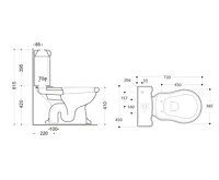 KERASAN RETRO WC kombi mísa 38,5x72cm, spodní odpad, černá mat (7)