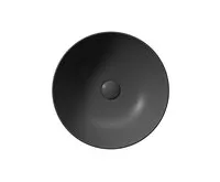 GSI PURA keramické umyvadlo na desku, průměr 42cm, černá mat (1)