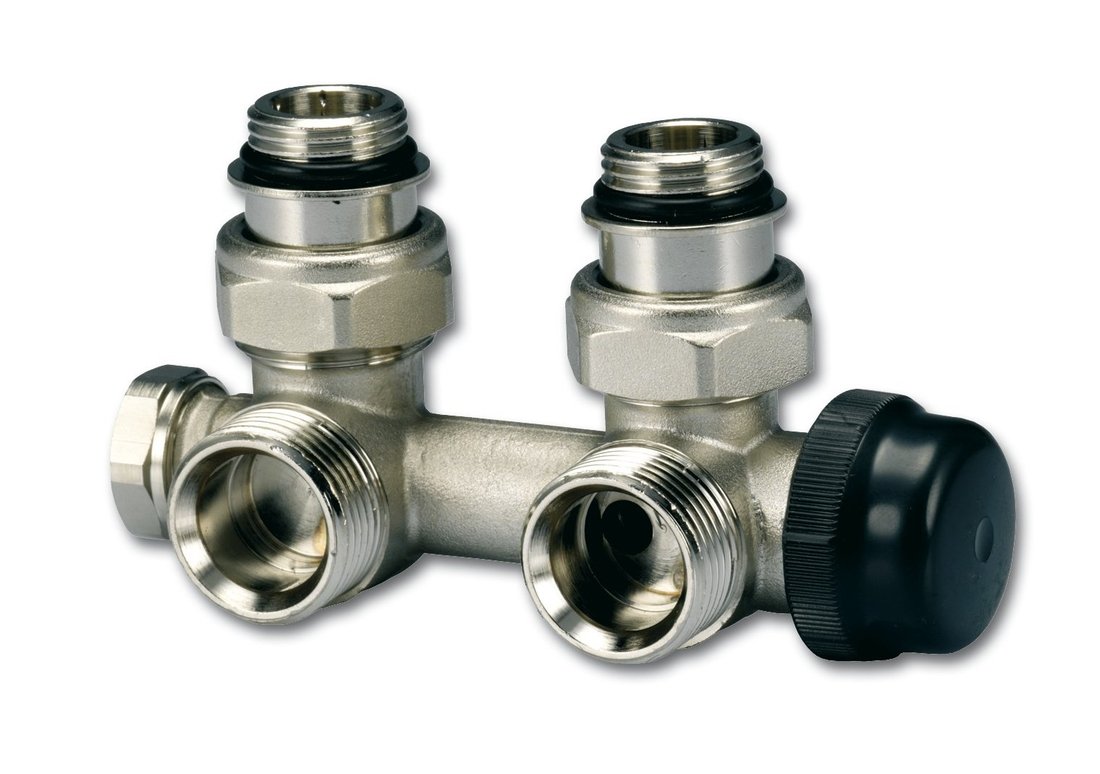 Hm ventil - pro středové připojení 1/2" x 3/4" ek - rohové