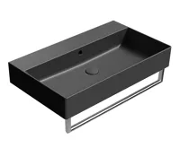 GSI KUBE X keramické umyvadlo 80x47cm, bez otvoru, černá mat (3)