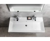 GSI KUBE X keramické dvojumyvadlo 100x47cm, broušená spodní hrana, bílá ExtraGlaze (7)