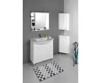 AQUALINE ZOJA/KERAMIA FRESH skříňka rohová 35x78x35cm, bílá (7)