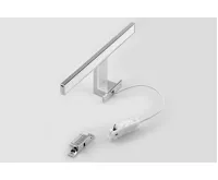 AQUALINE SERAPA LED svítidlo 5W, 230V, 300x40x100mm, IP44, plast, chrom (3)