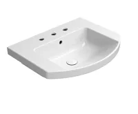 GSI NORM keramické umyvadlo 60x49cm, oblé, 3 otvory, bílá ExtraGlaze