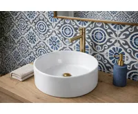 AQUALINE Keramické umyvadlo na desku, Ø 40cm, bílá (3)