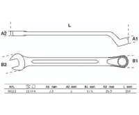 BGS Klíč očkoplochý vyhnutý, 11mm (1)