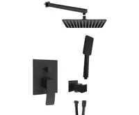 SAPHO GINKO podomítkový sprchový set s pákovou baterií, 2 výstupy, černá mat SAPHO GINKO podomítkový sprchový set s pákovou baterií, 2 výstupy, černá mat