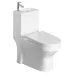 AQUALINE HYGIE WC kombi s umývátkem, spodní/zadní odpad, bílá