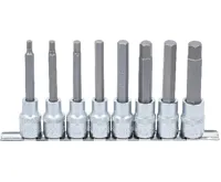 BGS Sada nástrčných hlavic,  12,5 mm (1/2&quot;),  vnitřní šestihran 5 - 13 mm,  8dílná