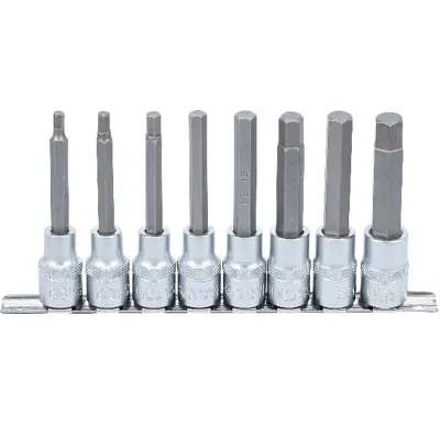 BGS Sada nástrčných hlavic,  12,5 mm (1/2"),  vnitřní šestihran 5 - 13 mm,  8dílná