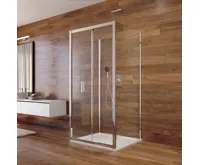 LIMA Sprchový kout, obdélník, 100x100x100x190 cm, chrom ALU, sklo Čiré (1)