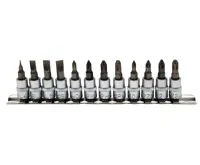 BGS Hlavice zástrčné 1/4" PL, PH, PZ, na kolejnici, 12 dílů BGS Hlavice zástrčné 1/4" PL, PH, PZ, na kolejnici, 12 dílů