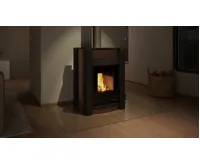 HS Flamingo Krbová kamna AQUAFLAM VARIO ® KALMAR 11kW hnědá - sametová (teplovzdušná verze) (20)