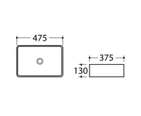 SAPHO DALMA keramické umyvadlo na desku, 48x38cm, marfil (7)
