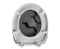 Schütte WC sedátko GREY HEXAGONS| Duroplast,  Duroplast, Soft Close (4)
