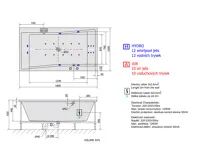 POLYSAN QUEST HYDRO-AIR hydromasážní vana, 180x100x49cm, bílá (9)