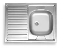 NOVASERVIS Dřez 60x80 celoplošný s okapem levý nerez - DR60/80L