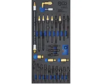 BGS Vložka do dílenského vozíku 1/3: Sada adaptérů pro testery na zkoušku komprese a testery ú BGS Vložka do dílenského vozíku 1/3: Sada adaptérů pro testery na zkoušku komprese a testery ú