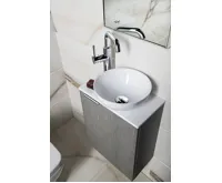 SAPHO MINOR umývátko na desku, litý mramor, Ø 26cm, bílá (10)