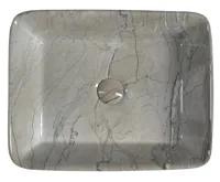 SAPHO DALMA keramické umyvadlo na desku, 48x38 cm, grigio (4)